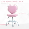 thumbnail image 5 of Demi Bonn 35" Heart Love Shaped Back Design Office Chair with Adjustable Height for Home Office, Pink, 5 of 7