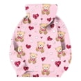 thumbnail image 4 of Sudadera con capucha para niña, para el Día de San Valentín, con estampado de color, de manga larga, informal, deportiva, con capucha, de manga larga, con inserciones en los hombros, blusa de poliéste, 4 of 6