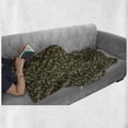 thumbnail image 6 of Camouflage Soft Flannel Fleece Throw Blanket, Continuous Jungle Marsh Camo Fashion Hiding Pattern, Cozy Plush for Indoor and Outdoor Use, 60" x 80", Olive Green Multicolor, by Ambesonne, 6 of 6