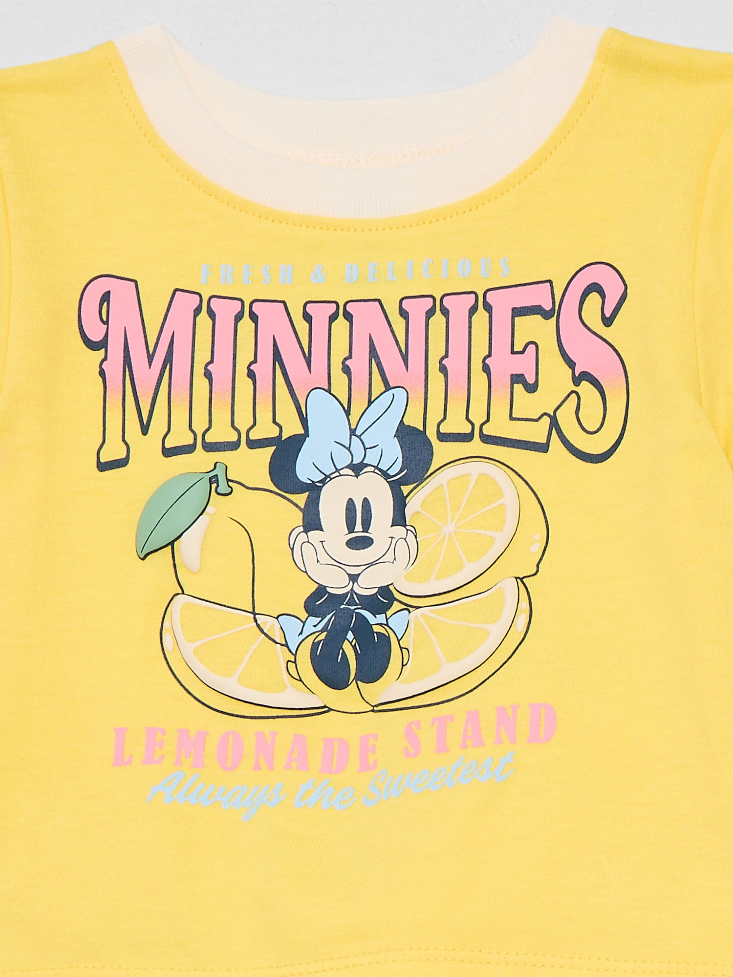 Minnie Mouse Toddler Girls Graphic Tee and Print Shorts Set, 2-Piece, Sizes 12M-5T