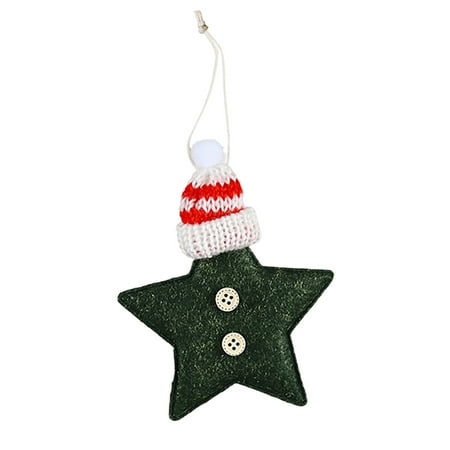

Veki Christmas Decoration Supplies Pendant Creative Christmas Small Tree Pendant Curry Stained Glass