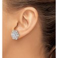 thumbnail image 3 of Sterling Silver Cheryl M Rhodium-Plated Brilliant-Cut Cz Snowflake Post Earrings (Width 17) (Length 15.1) - Jbsp, 3 of 5