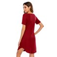 thumbnail image 5 of FEREMO Women Nightshirts Nightgown Dress Short Sleeve Soft Sleeping Shirts Loungewear, 5 of 5
