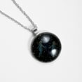 thumbnail image 4 of Gemini Constellation Elegant Glass Circular Pendant Necklace - Stylish Necklaces for Women, 4 of 5