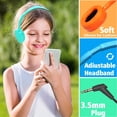 thumbnail image 4 of Ladont - Auriculares para niños a granel para aula, escuela, paquete de 10, auriculares duraderos con cable para aula, para niños, estudiantes, adolescentes, niños y niñas, sonido HD, conector de 0.13, 4 of 5