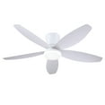 thumbnail image 1 of PHORUS 36" Low Profile Ceiling Fan with LED Light, Quiet DC Motor, Remote & App Control, Flush Mount Fan for Bedroom, Small Rooms and Apartments,White, 1 of 7
