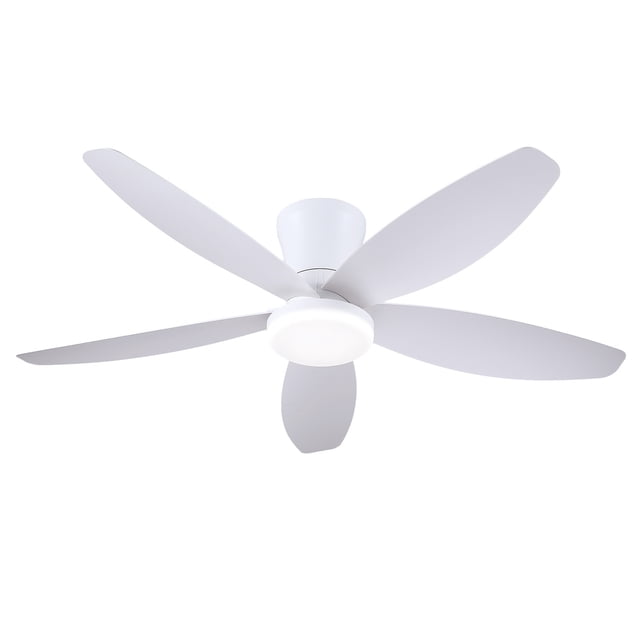 PHORUS 36" Low Profile Ceiling Fan with LED Light, Quiet DC Motor, Remote & App Control, Flush Mount Fan for Bedroom, Small Rooms and Apartments,White