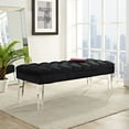 thumbnail image 4 of Modway Valet Performance Velvet Bench in Black, 4 of 5