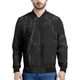 thumbnail image 5 of Chaquetas gráficas con grietas de mármol negro, chaqueta bomber con estampado 3D de manga larga a la moda para hombre, abrigo informal holgado para primavera y otoño, 5 of 5