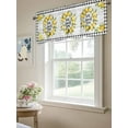 thumbnail image 6 of Summer Window Valances for Kitchen, Lemon Floral Fruit Wood Grain Buffalo Plaid Rod Pocket Valances Windows Treatments Curtains for Living Room Bathroom Bedroom Decoration 42" x 12", 6 of 9