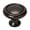 Unlacquered Brass, variant on Traditional Round Knob, Polished Antique, 1" H x 1.25" W x 0.69" D
