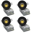 thumbnail image 1 of YUURTA (4-Pack) 3-Inch 8W CRI90 3000K (Warm White) Recessed Ceiling 360&Acirc;&deg; Rotation LED Eyeball Gimbal Downlight (Pot Light) 120V Dimmable ETL Liste, 1 of 9