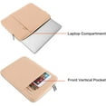 thumbnail image 2 of Mosiso Polyester Vertical Style Water Repellent Laptop Sleeve Case Bag Cover with Pocket for 13-13.3 Inch Notebook, MacBook Pro 14 inch M4 M3 M2 M1 Chip Pro Max 2024-2021, Peach Fuzz, 2 of 5