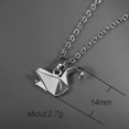 thumbnail image 5 of Collar corto de clavícula con grulla de papel creativo, 5 of 5