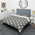thumbnail image 3 of Designart 'Retro Art Deco Waves I' Mid-Century Modern Duvet Cover Set, 3 of 4