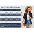 thumbnail image 4 of HOWCOME Women Summer Lightweight Open Front Short Sleeve Cardigan Casual Loose Cover Ups Navy Blue, L, 4 of 6