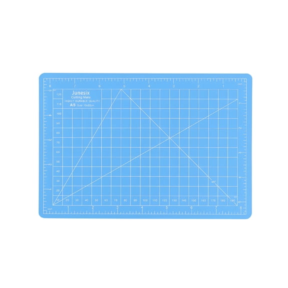 CCOCC A5 Professional Non-slip PVC Cutting Mat Self-healing Cutting Pad Patchwork Cut Board for Manual DIY Cutting (Blue)