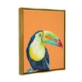 thumbnail image 4 of Stupell Industries Tropical Toucan Portrait Vivid Beak Rainforest Bird Graphic Art Metallic Gold Floating Framed Canvas Print Wall Art, Design by Patricia Pinto, 4 of 5