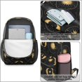 thumbnail image 4 of Sun and Moon Gothic Pattern 17" School Backpacks for Teens,Waterproof Oxford Fabric,S-Shape Padded Straps for School,Travel,Hiking,Camping, 4 of 6