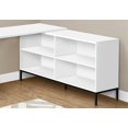 thumbnail image 2 of Monarch Specialties Bureau, Bureau À Domicile, Coin, Tiroirs De Rangement, 60"l, Forme De L, Travail, Ordinateur Portable, Métal, Stratifié, Blanc, Noir, Contemporain, Moderne, 2 of 4