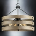 thumbnail image 3 of Urban Ambiance Luxury Coastal Pendant, Size: 18-1/4"H x 21-5/8"W, with Rustic Style Elements, Charcoal Finish, UHP2474, 3 of 7