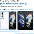 thumbnail image 5 of Case for Samsung Galaxy Z Fold 4 5G Case Slim Dropproof [Defend from Drop/Scratch/Slip/Fingerprint] Clear Acrylic Hard Back Soft TPU Bumper Hybrid Phone Cover for Samsung Z Fold 4 5G-Blue, 5 of 16