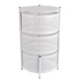 thumbnail image 4 of Lishi 3-Tier White Rotating Metal Basket Rack for Kitchen Storage with Wheels, 4 of 11