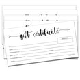 thumbnail image 6 of Set of 25 Blank Gift Certificates with Envelopes - Black and White - For Personal Or Business - 3.75 X 7.5”, 6 of 8