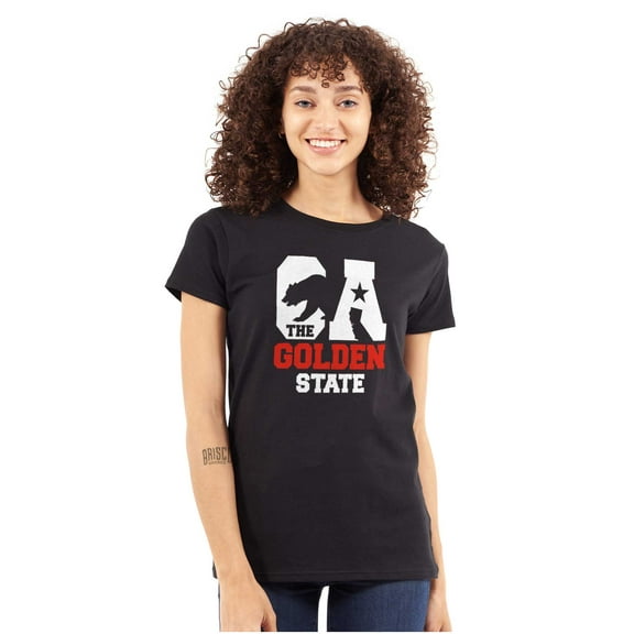 California the Golden State CA Bear Womens Slim Fit Graphic Tee Brisco Brands S