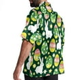 Big and Tall Hawaiian Shirts for Men Women，Easter Egg Bunny Tropical