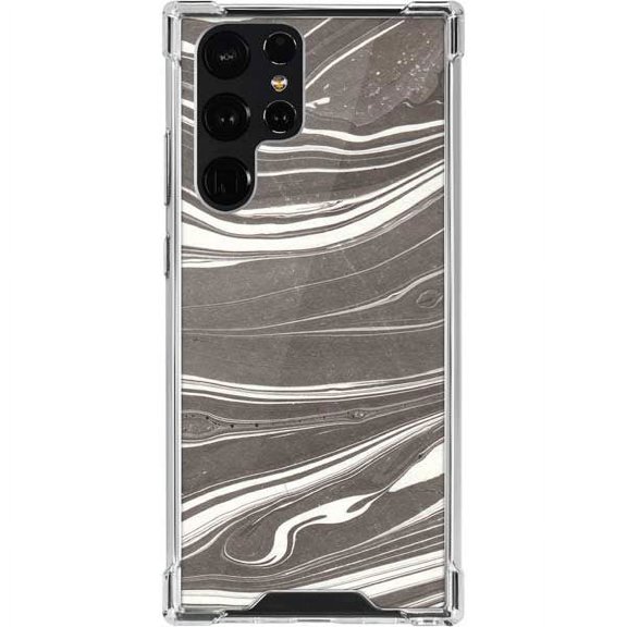 Skinit Marble Grey Marble Galaxy S22 Ultra Clear Case