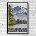 thumbnail image 2 of Lassen Volcanic National Park Vintage Travel Poster / Postcard WPA Style Retro California, 2 of 4