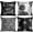 Black and Grey, variant on Set of 4 Throw Pillow Covers Modern Abstract Geometry Black White and Grey Words Sweet Floral Arrow Decorative Pillow Cases Home Decor Standard Square 18x18 Inches Pillowcases