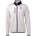 thumbnail image 2 of Men's Cutter & Buck White/Navy Villanova Wildcats Big & Tall Cascade Eco Sherpa Fleece Full-Zip Jacket, 2 of 3
