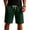 Dark Green -AN15, variant on Dwellite Mens Shorts Casual Summer Elastic Waist Drawstring Lightweight Solid Beach Vacation Shorts with Pocket Complexion L