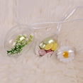 thumbnail image 4 of 10 Uds bolas de adornos ovaladas huecas transparentes bolas de plástico en forma de huevo flor conservada decoración de Pascua, 4 of 5