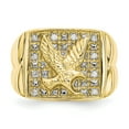 thumbnail image 5 of Primal Gold 10 Karat Yellow Gold and Rhodium 0.10 cttw. Diamond Mens Eagle Ring, 5 of 7