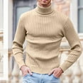 thumbnail image 5 of Miluxas Mens Knitted Turtleneck Sweater Long Sleeve Turtle Neck Ribbed Pullover Sweater Thermal Casual High Neck Tops, 5 of 8