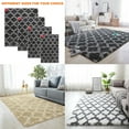 thumbnail image 5 of TOPCHANCES 4x5.2 Feet Luxury Shag Area Rug Modern Indoor Plush Fluffy Rugs, Extra Soft and Comfy Carpet, Geometric Moroccan Rugs for Bedroom Living Room,Light Grey/White, 5 of 16