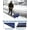 Dark Blue, variant on QinaQin Snow Shovel Pusher for Driveway,Heavy Duty 2-Wheel Snow Shovel with Double Rod,29in Angled Blade Metal Snow Removal,5 Level Adjustable Height Handle,Snow Plow for Sidewalk,Orange