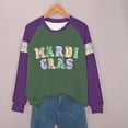 thumbnail image 5 of Aoiroe Women 2026 Holiday Casual Mardi Gras Sweatshirts Long Sleeve Sequin Sweatshirt Fashion Glitter Hoodies Outfits Green XL, 5 of 9