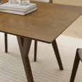 thumbnail image 6 of Roundhill Furniture Lavin Contemporary Walnut Finish Dining Table with Solid Wood Base, 6 of 10