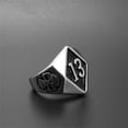 thumbnail image 3 of Mens Titanium Steel Ring Retro Ghost Head Biker Ring Gothic Punk Rock Jewelry Band Silver US Size Stylish Accessory, 3 of 5