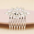 thumbnail image 2 of Guardurnaity Peinetas de boda únicas y exquisitas para novias hechas con aleación resistente y duradera Plata elegante Type3 NO3, 2 of 6