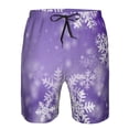 thumbnail image 3 of Balery Snowflakes Traje de Baño Estilo Hawaiano para Hombre, Shorts de Secado Rápido con Bolsillos-XX-Large, 3 of 6