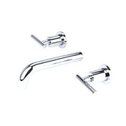 MODERN WALL MOUNT 2 HANDLE LAV FAUCET - CHROME