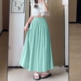 thumbnail image 3 of BLCHUNen Wide Leg Pants for Women Elastic High Waisted Flowy Pants Casual Loose Cooling Culottes Trousers Fashion,XL,Green, 3 of 5