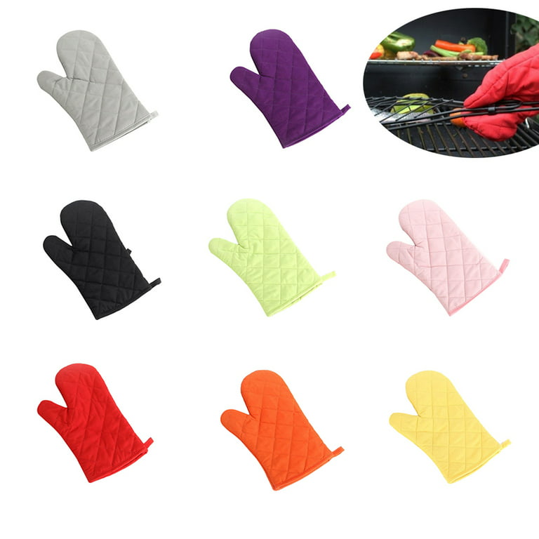 Polyester Insulation Kitchen Oven Mitts Potholder Apron 3Pcs Set Cute  Dabbing Cow Non Slip Heat Resistant Gloves for Baking Cooking BBQ 