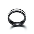 thumbnail image 3 of PAMTIER Women's Ceramic 6MM Simple Single Row of Cubic Zirconia Inlay Ring Black Size 10, 3 of 5