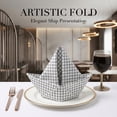 thumbnail image 2 of Set of 6 Cloth Napkins - Cotton, Washable, Reusable for Dining Table, Restaurant, Weddings, Events, Parties Small checkered 28x20inch, 2 of 6